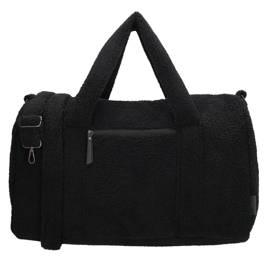 Reisetasche Teddy 50x32cm  in Schwarz mit Reißverschluss