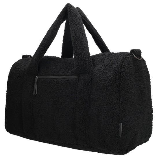 Reisetasche Teddy 50x32cm  in Schwarz mit Reißverschluss - leder-accessoires.com