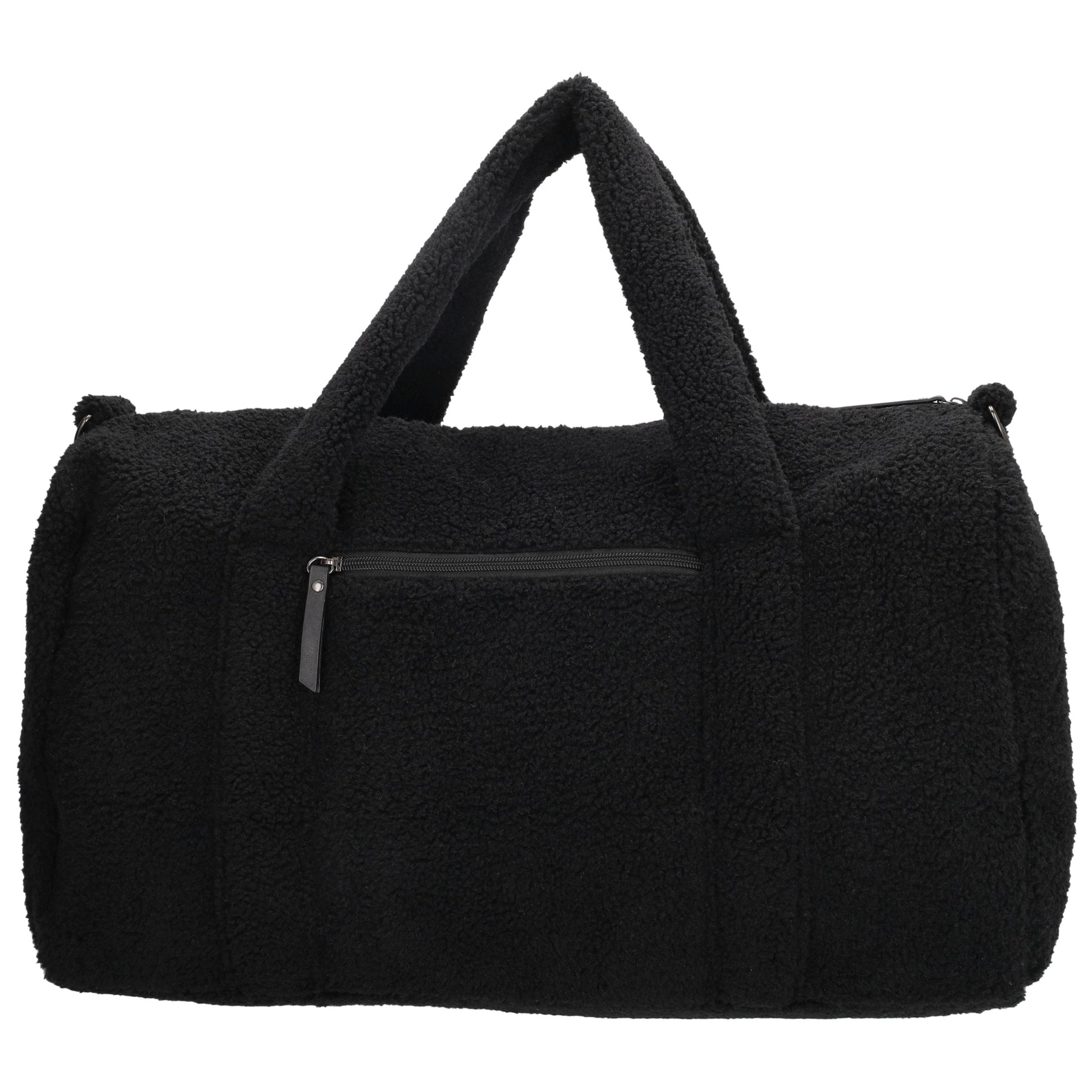 Reisetasche Teddy 50x32cm  in Schwarz mit Reißverschluss - leder-accessoires.com
