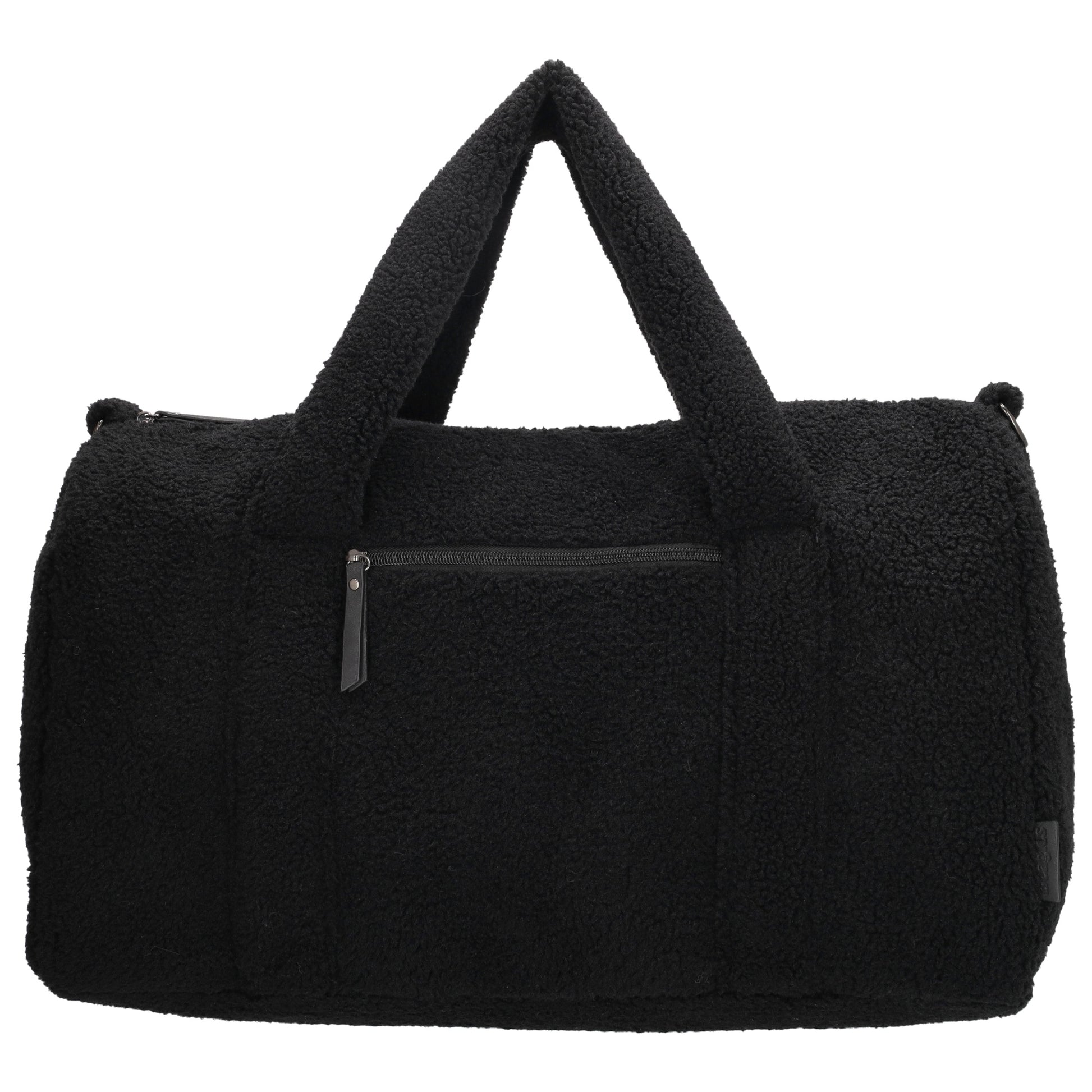 Reisetasche Teddy 50x32cm  in Schwarz mit Reißverschluss - leder-accessoires.com