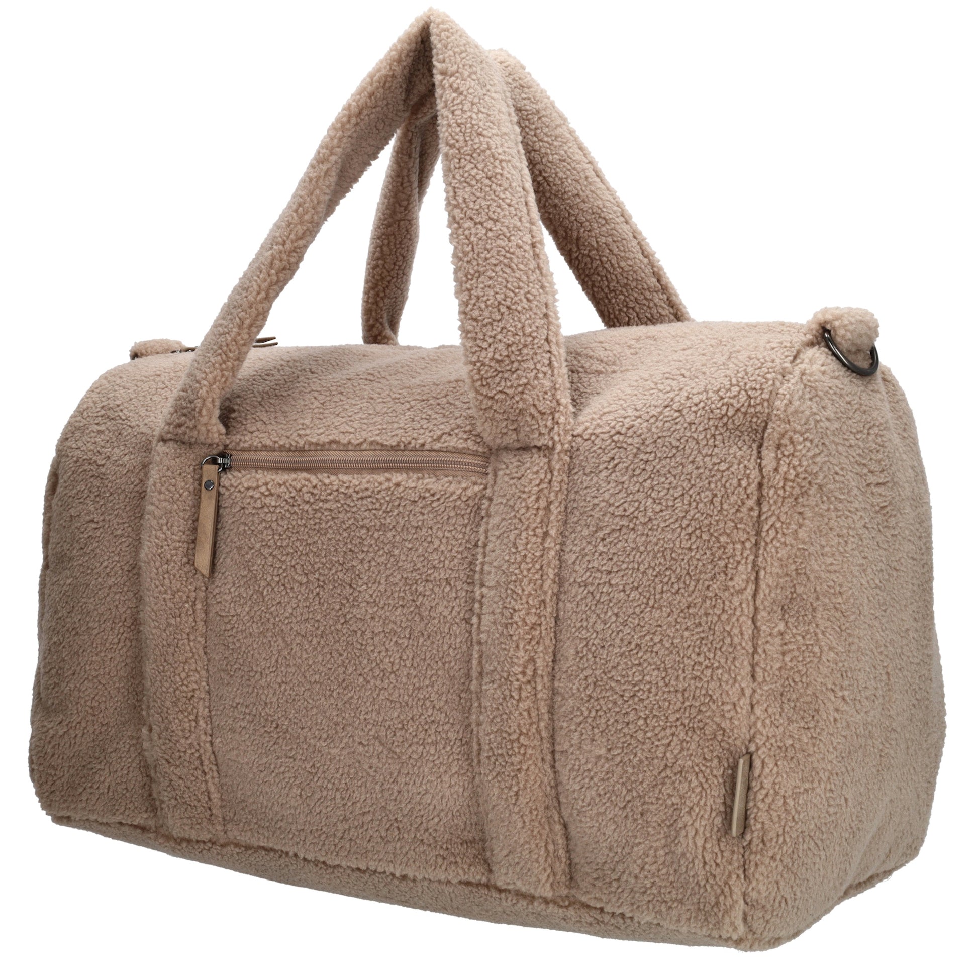 Reisetasche Teddy 50x32cm  in Taupe mit Reißverschluss - leder-accessoires.com