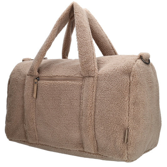 Reisetasche Teddy 50x32cm  in Taupe mit Reißverschluss