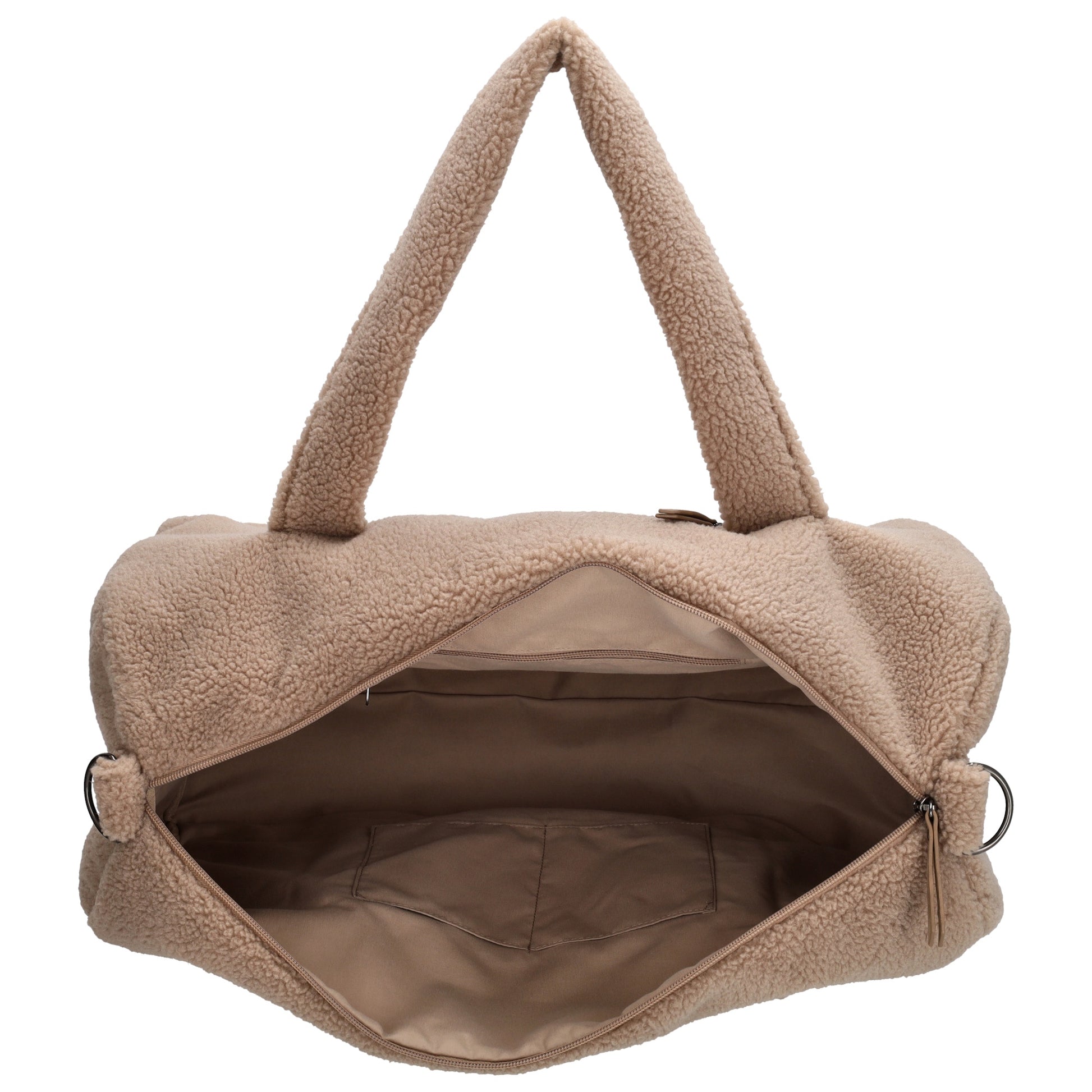 Reisetasche Teddy 50x32cm  in Taupe mit Reißverschluss - leder-accessoires.com