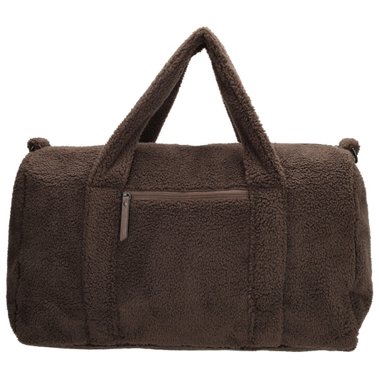 Reisetasche Teddy 50x32cm  in Braun mit Reißverschluss
