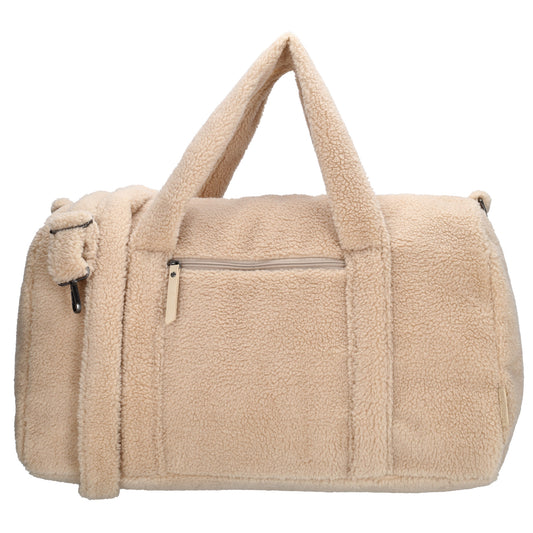 Reisetasche Teddy 50x32cm  in Natur mit Reißverschluss