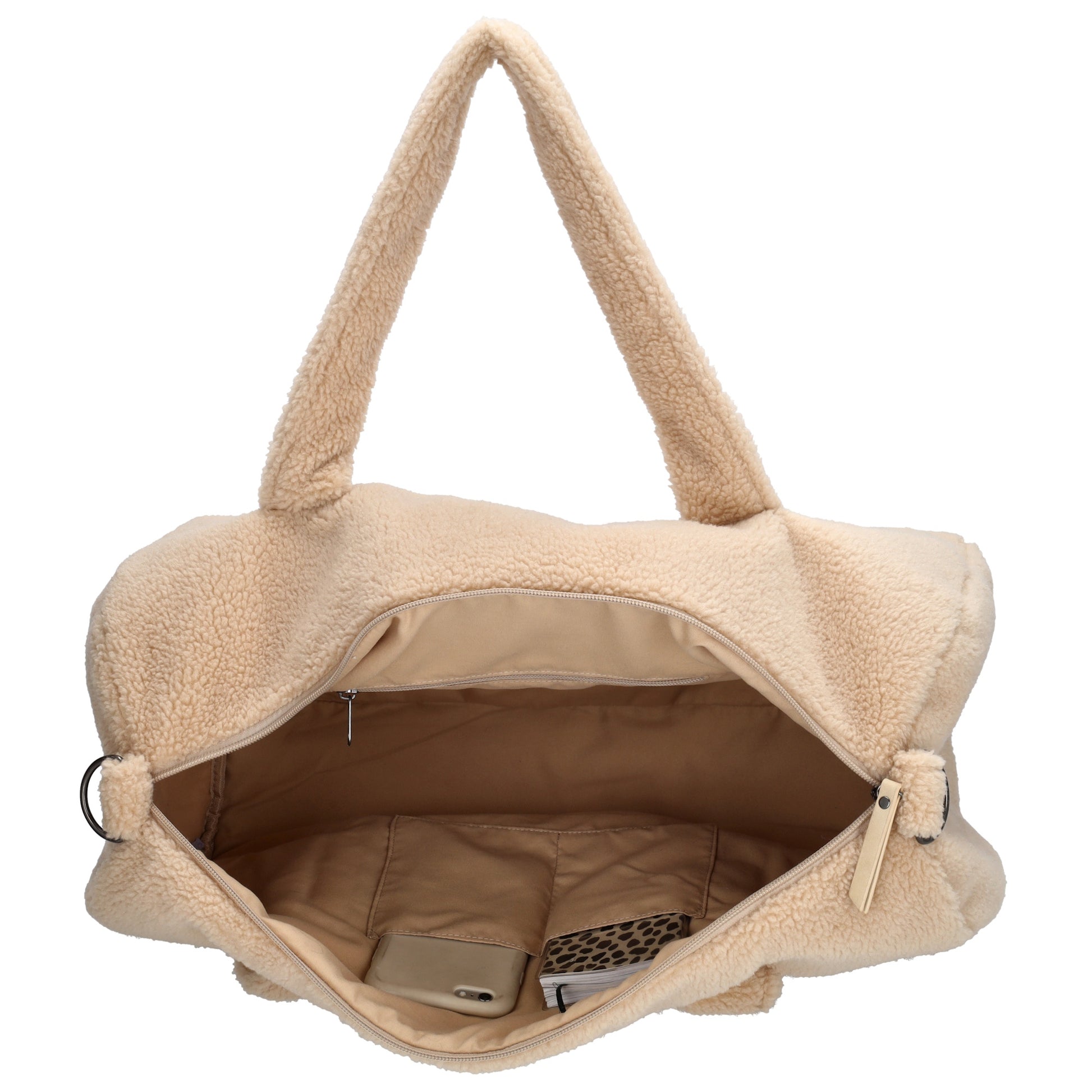 Reisetasche Teddy 50x32cm  in Natur mit Reißverschluss - leder-accessoires.com