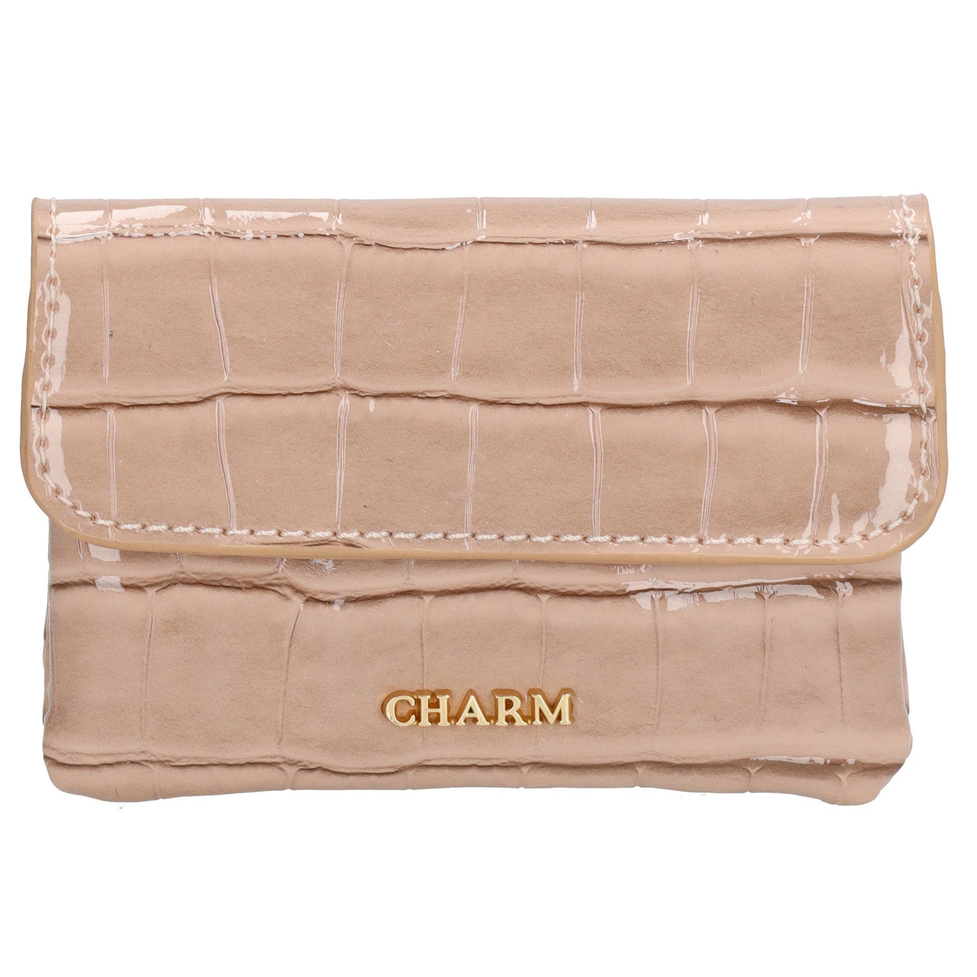 Altrose Lackleder Geldbörse 11x8cm mit Krokoprägung – stilvoll & kompakt - leder-accessoires.com