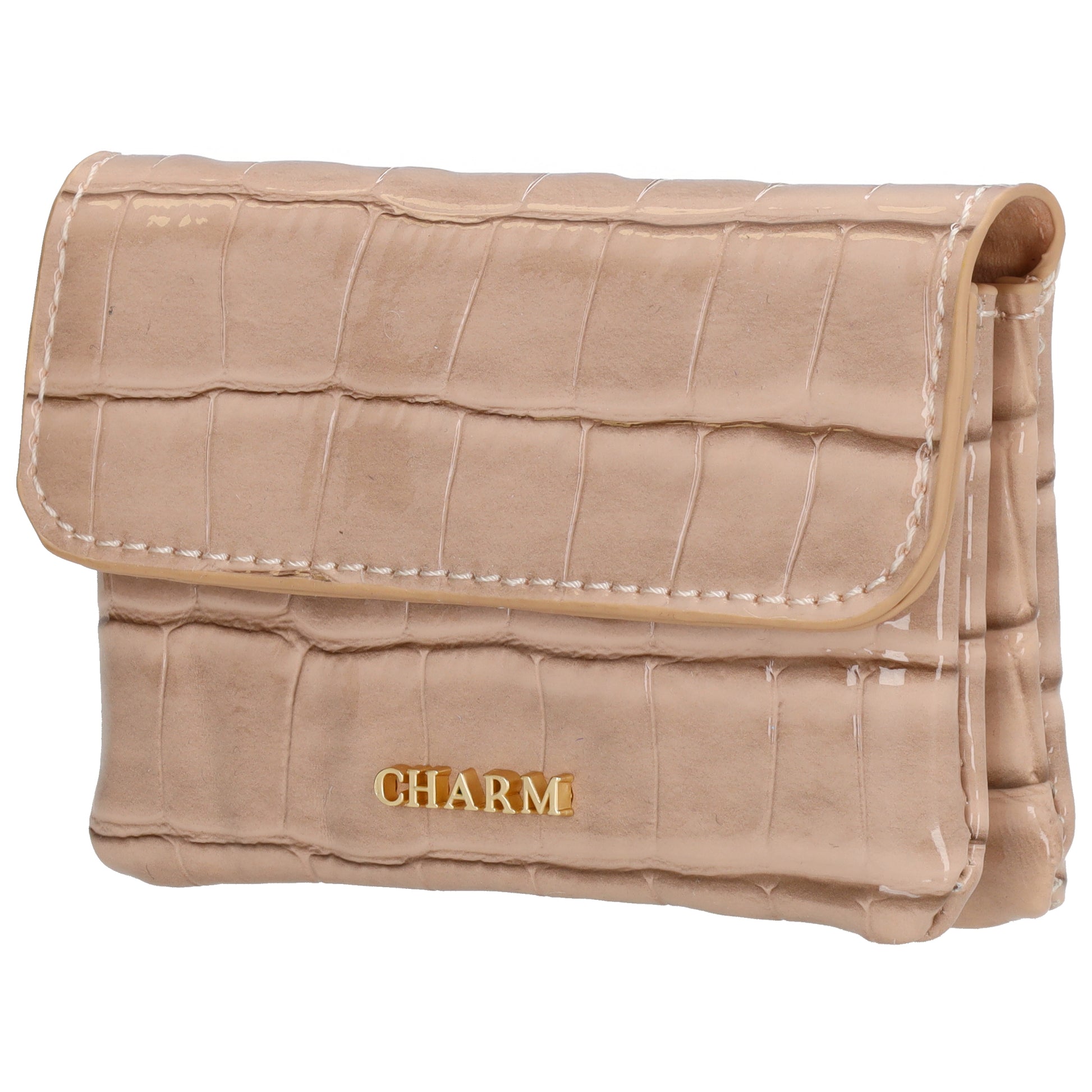 Altrose Lackleder Geldbörse 11x8cm mit Krokoprägung – stilvoll & kompakt - leder-accessoires.com