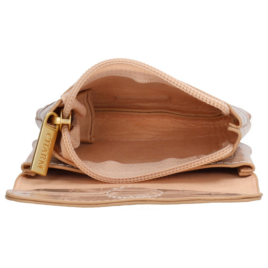 Altrose Lackleder Geldbörse 11x8cm mit Krokoprägung – stilvoll & kompakt - leder-accessoires.com