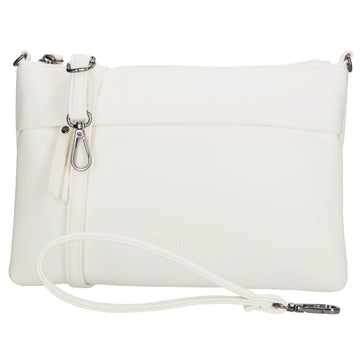 Clutch|Umhängetasche 25x17cm in Weiß aus Kunstleder