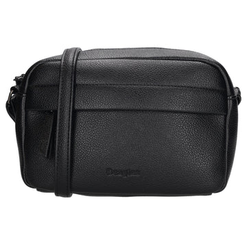 Schwarze Umhängetasche 21x13,5cm Lederoptik – Damen Fashion Accessoires - leder-accessoires.com