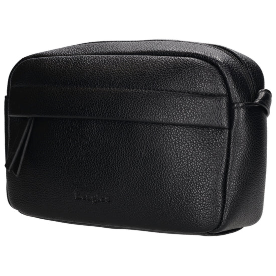 Schwarze Umhängetasche 21x13,5cm Lederoptik – Damen Fashion Accessoires - leder-accessoires.com