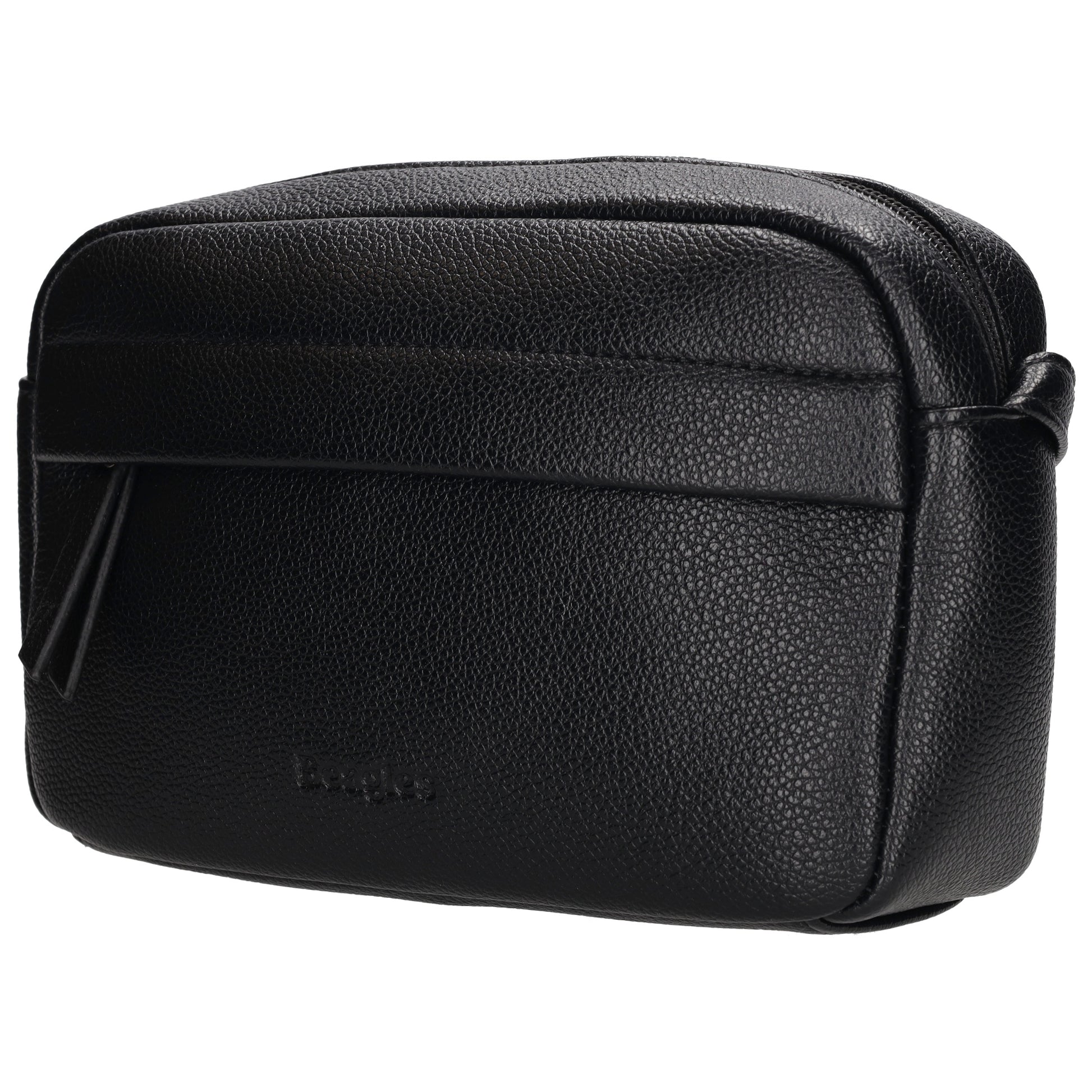 Schwarze Umhängetasche 21x13,5cm Lederoptik – Damen Fashion Accessoires - leder-accessoires.com