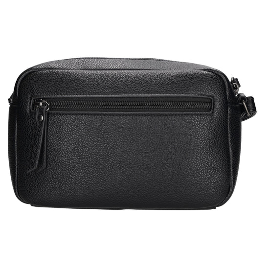 Schwarze Umhängetasche 21x13,5cm Lederoptik – Damen Fashion Accessoires - leder-accessoires.com