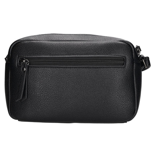 Schwarze Umhängetasche 21x13,5cm Lederoptik – Damen Fashion Accessoires - leder-accessoires.com