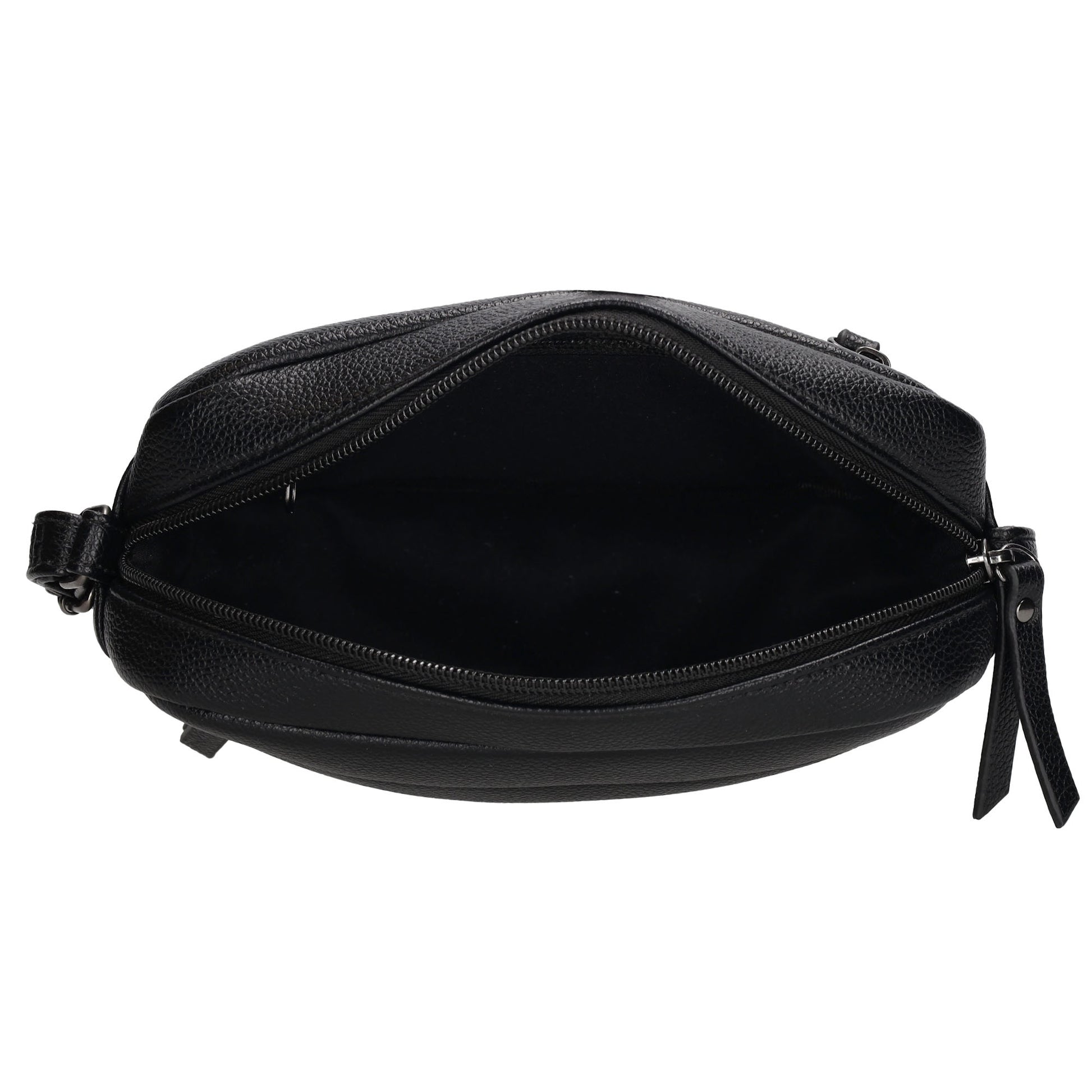 Schwarze Umhängetasche 21x13,5cm Lederoptik – Damen Fashion Accessoires - leder-accessoires.com