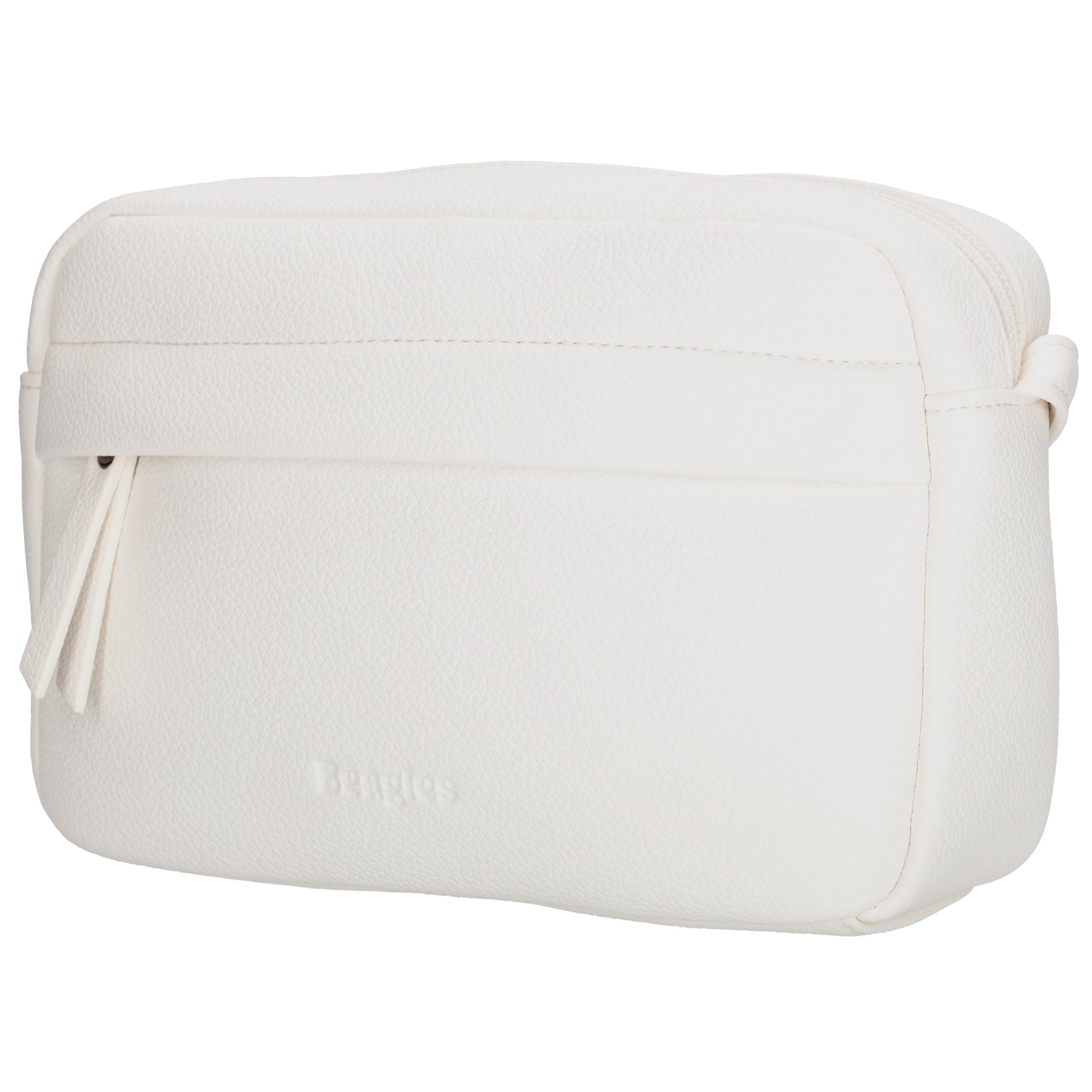 Elegante Umhängetasche 21x13,5cm Weiß in Lederoptik – Damen Accessoires - leder-accessoires.com