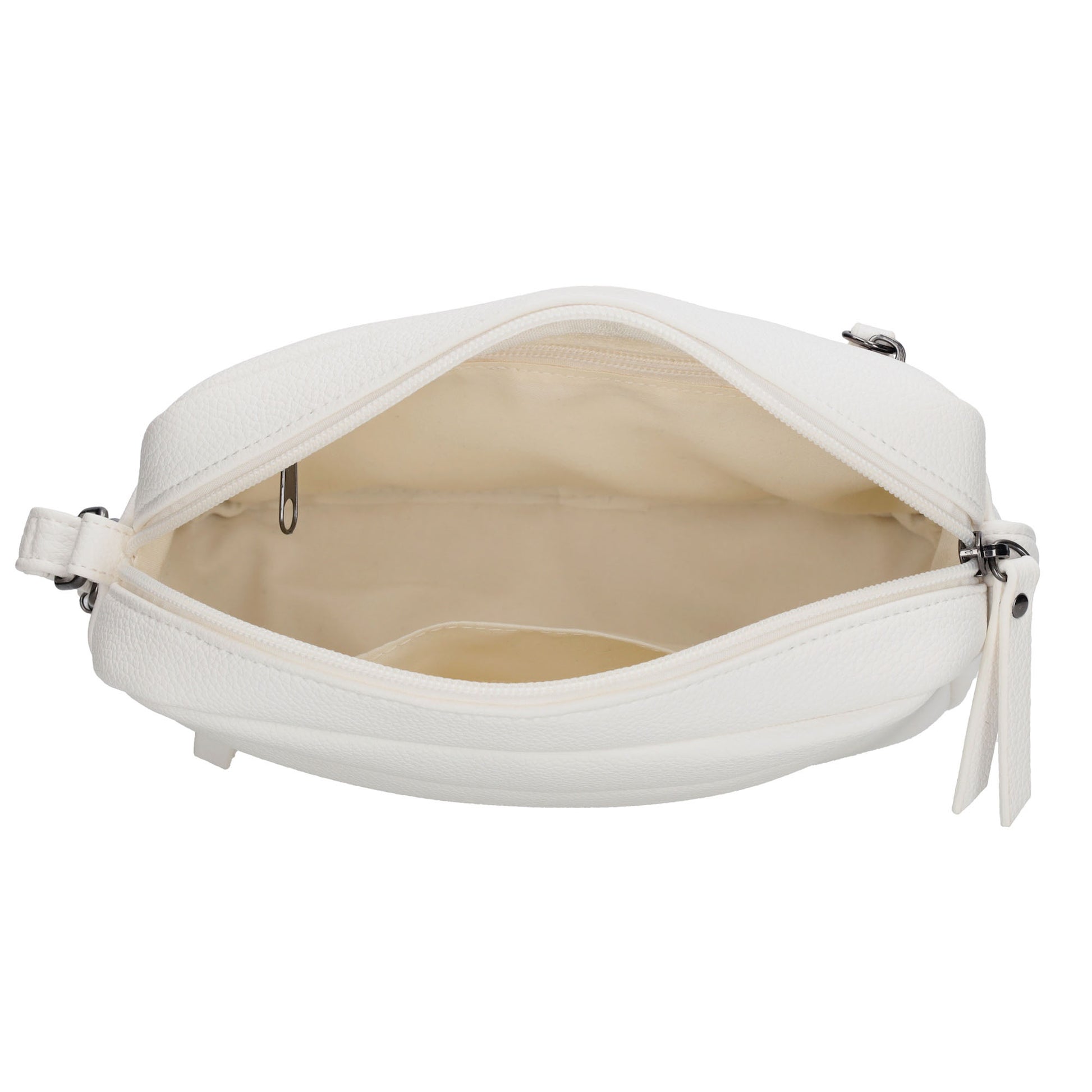 Elegante Umhängetasche 21x13,5cm Weiß in Lederoptik – Damen Accessoires - leder-accessoires.com