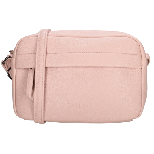Damen Schultertasche 21x13,5cm Rose – feminin & modern - leder-accessoires.com