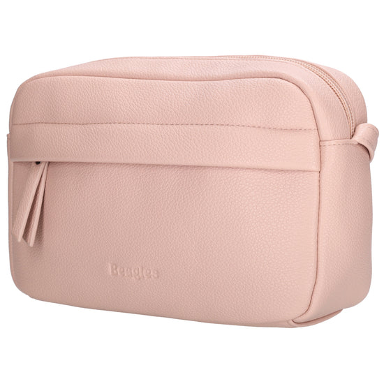 Damen Schultertasche 21x13,5cm Rose – feminin & modern - leder-accessoires.com