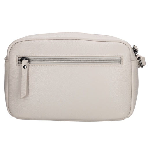 Taupe Umhängetasche 21x13,5cm im minimalistischen Design - leder-accessoires.com