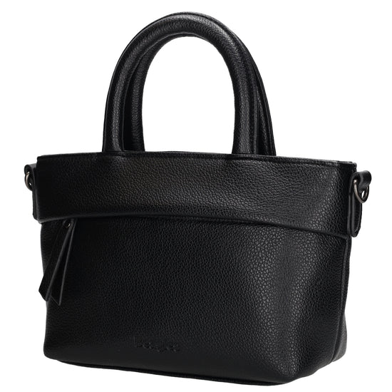 Handtasche 18x13cm in Schwarz aus Kunstleder - leder-accessoires.com