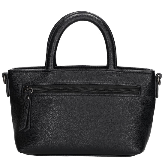 Handtasche 18x13cm in Schwarz aus Kunstleder - leder-accessoires.com