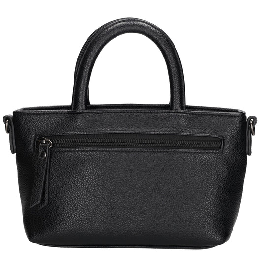 Handtasche 18x13cm in Schwarz aus Kunstleder - leder-accessoires.com
