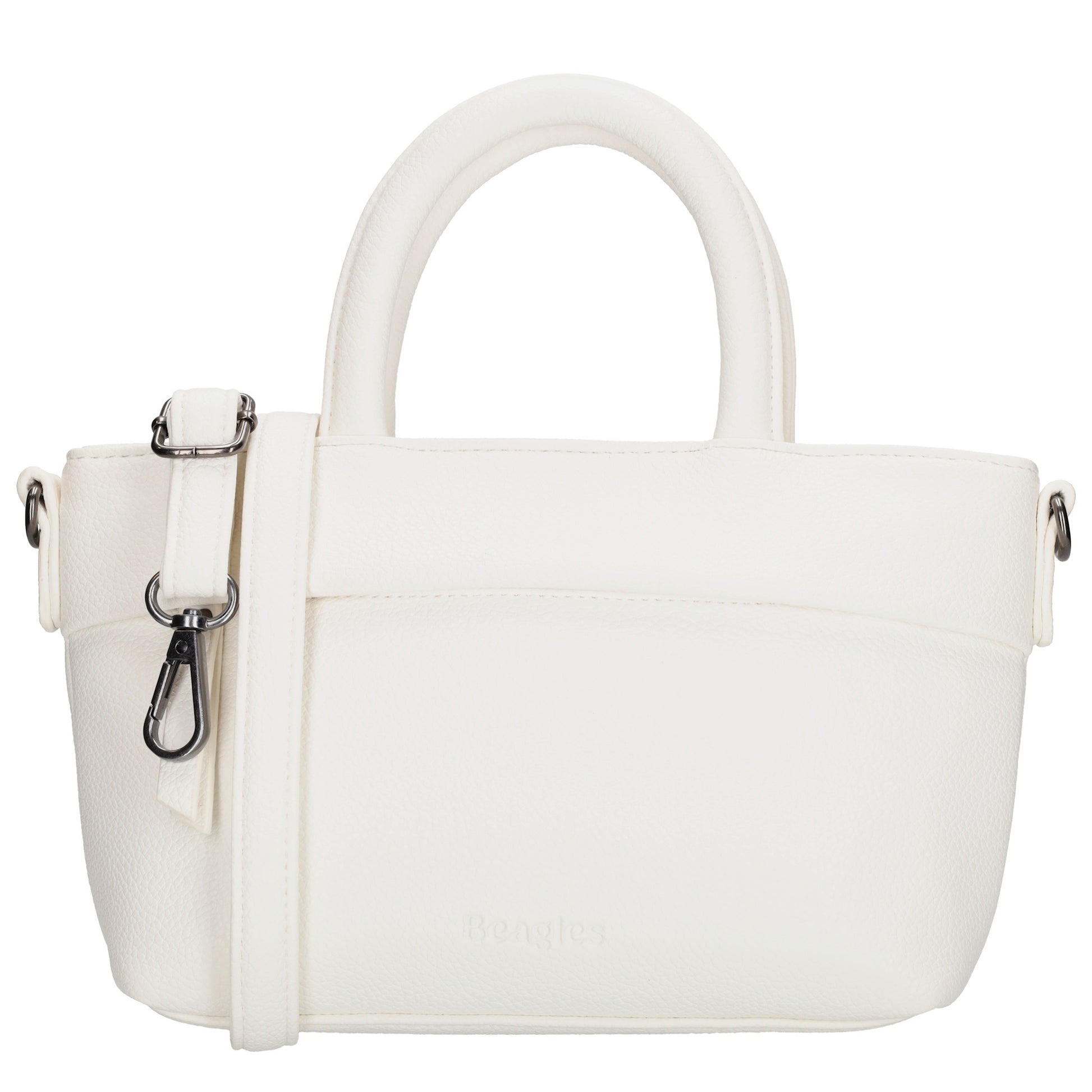 Handtasche 18x13cm in Weiss aus Kunstleder - leder-accessoires.com