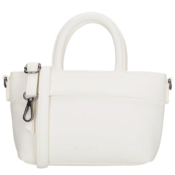 Handtasche 18x13cm in Weiss aus Kunstleder - leder-accessoires.com