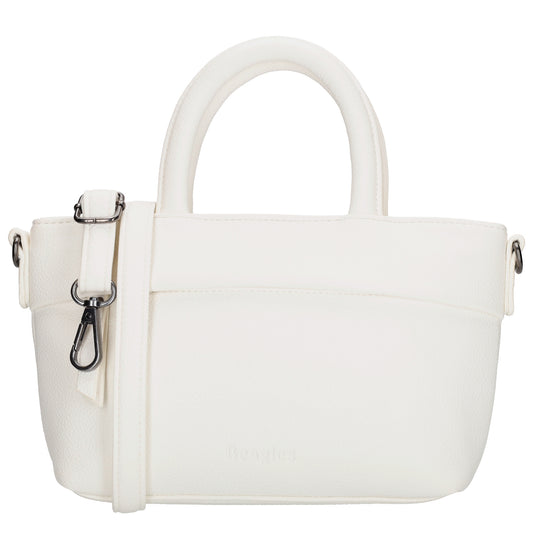 Handtasche 18x13cm in Weiss aus Kunstleder - leder-accessoires.com