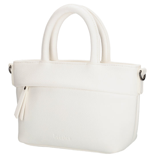 Handtasche 18x13cm in Weiss aus Kunstleder - leder-accessoires.com