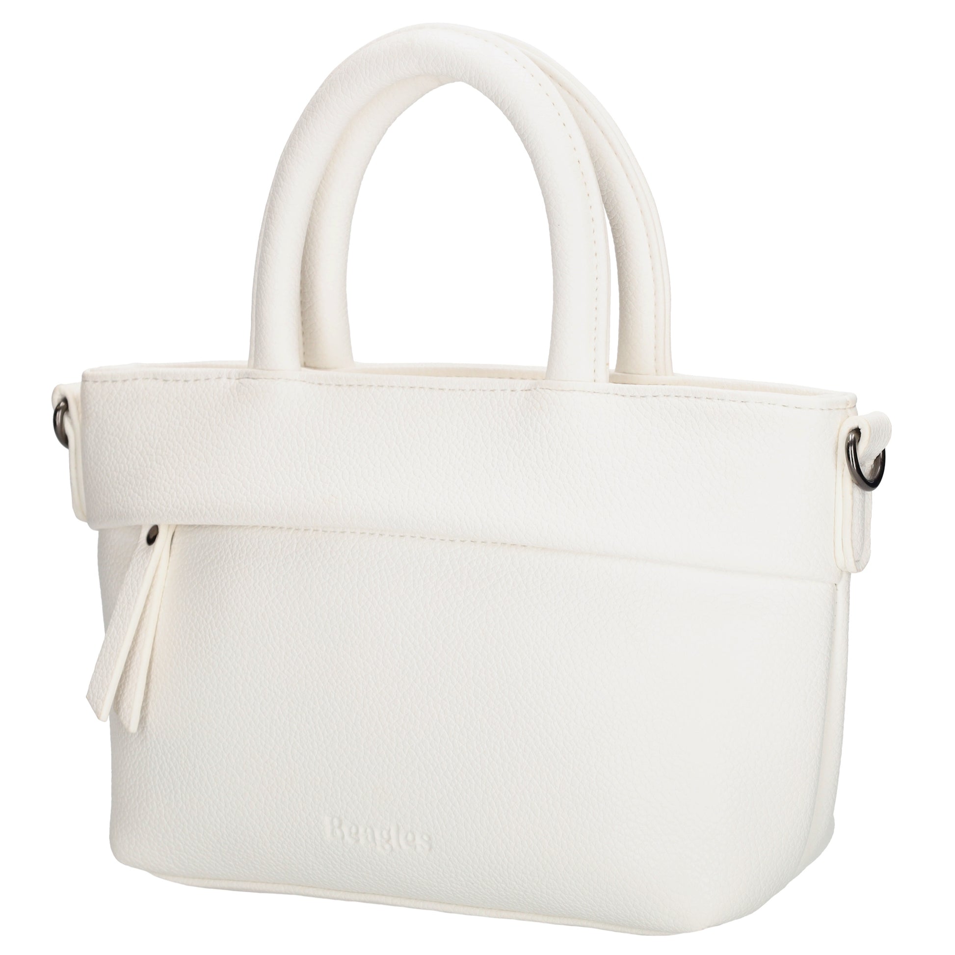 Handtasche 18x13cm in Weiss aus Kunstleder - leder-accessoires.com