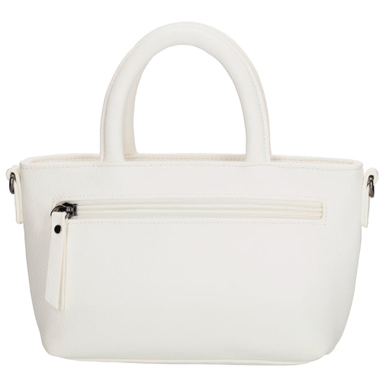 Handtasche 18x13cm in Weiss aus Kunstleder - leder-accessoires.com