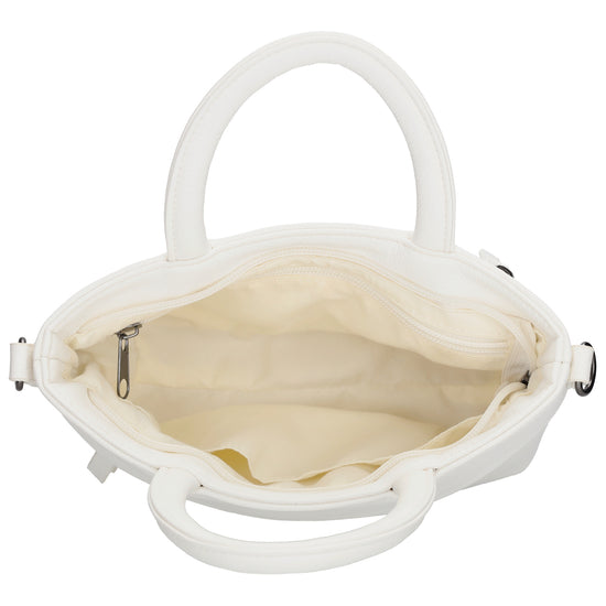Handtasche 18x13cm in Weiss aus Kunstleder - leder-accessoires.com