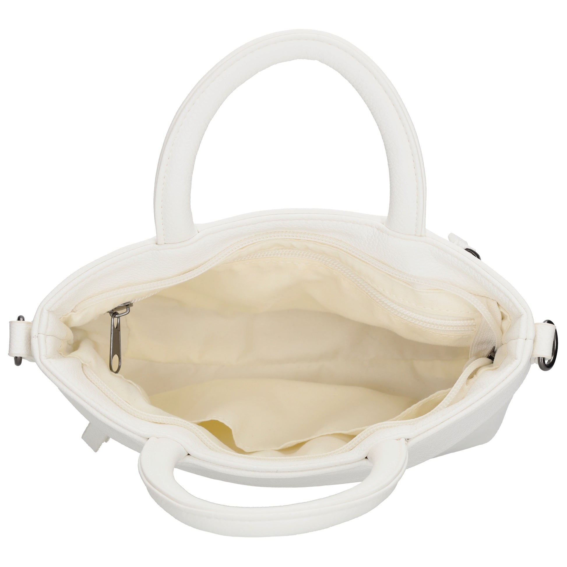 Handtasche 18x13cm in Weiss aus Kunstleder - leder-accessoires.com