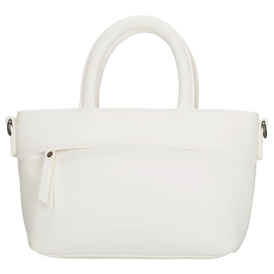 Handtasche 18x13cm in Weiss aus Kunstleder - leder-accessoires.com
