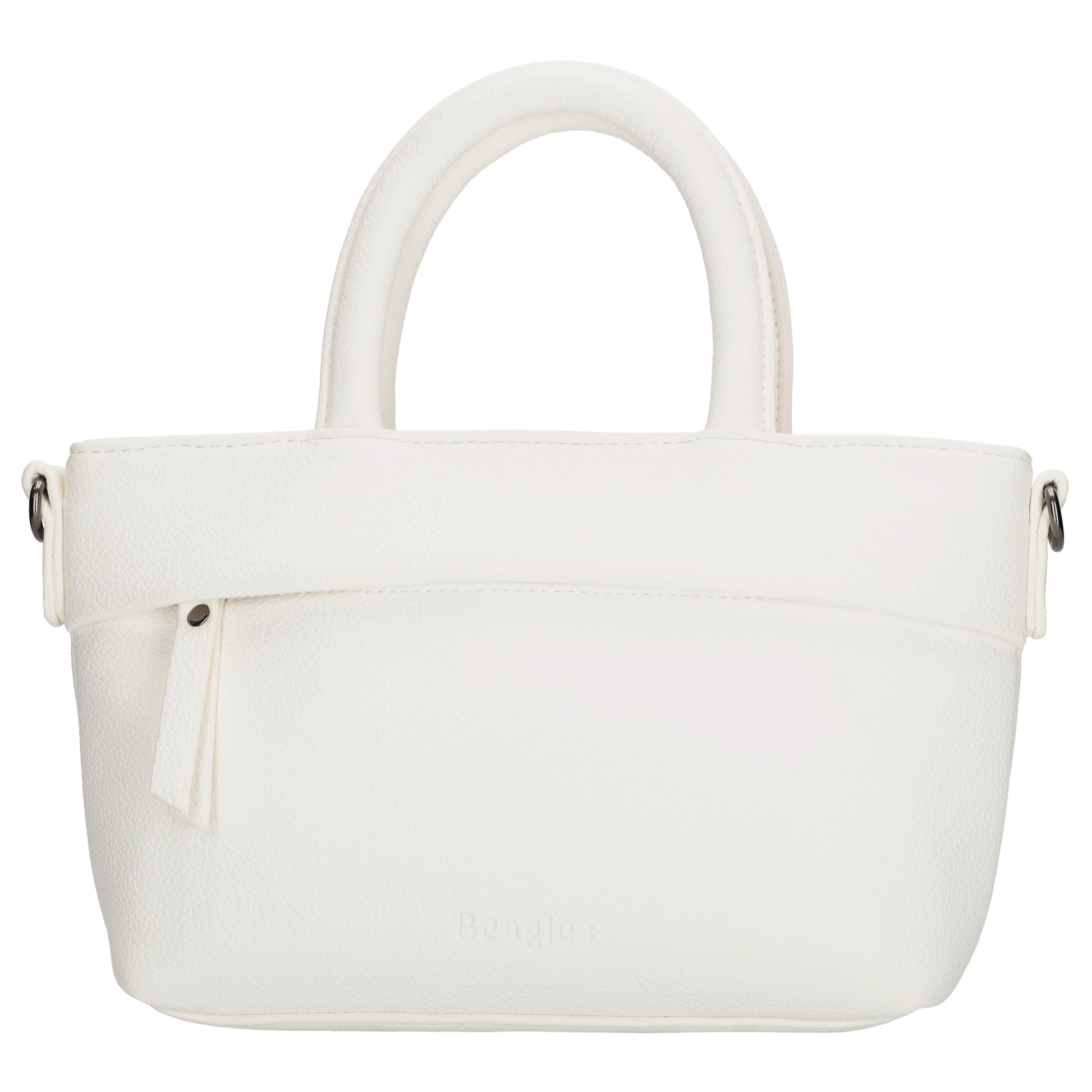 Handtasche 18x13cm in Weiss aus Kunstleder - leder-accessoires.com