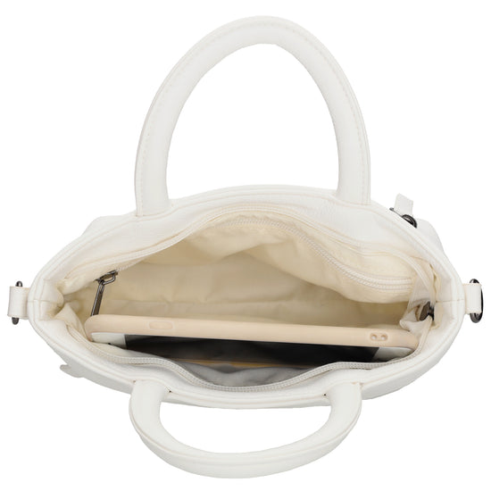 Handtasche 18x13cm in Weiss aus Kunstleder - leder-accessoires.com