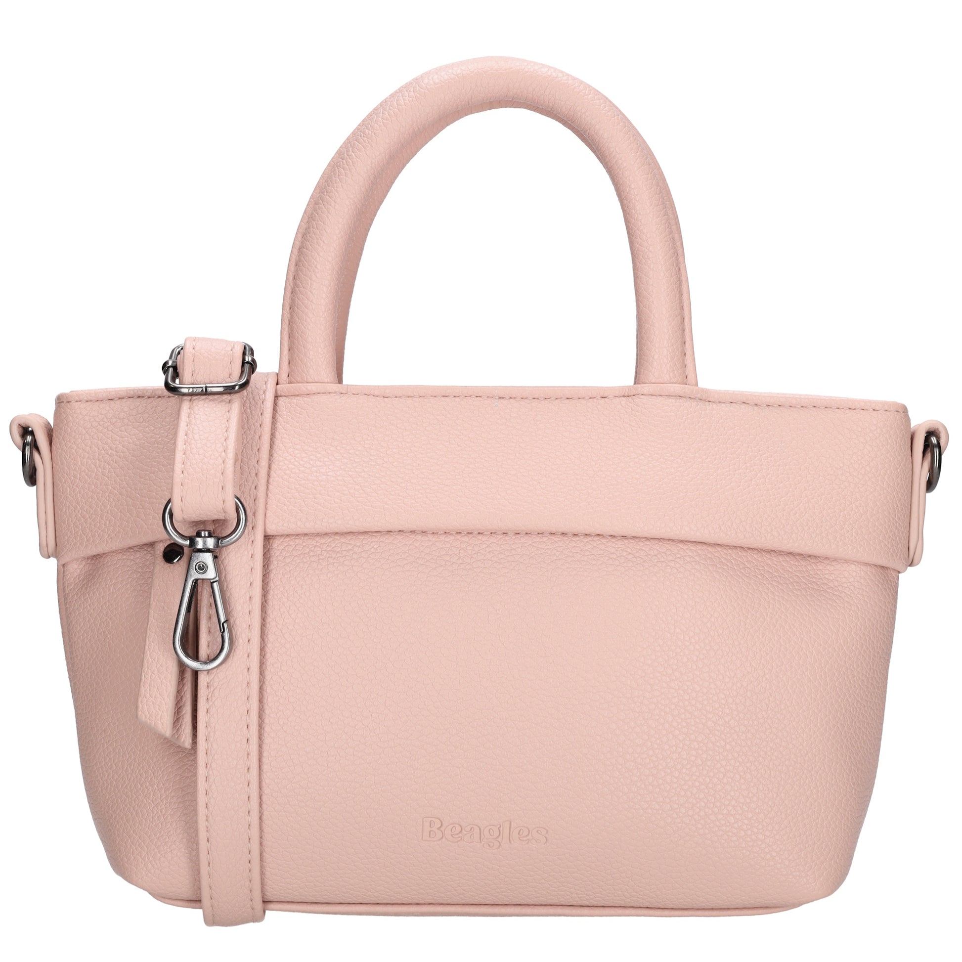 Handtasche 18x13cm in Altrosa aus Kunstleder - leder-accessoires.com