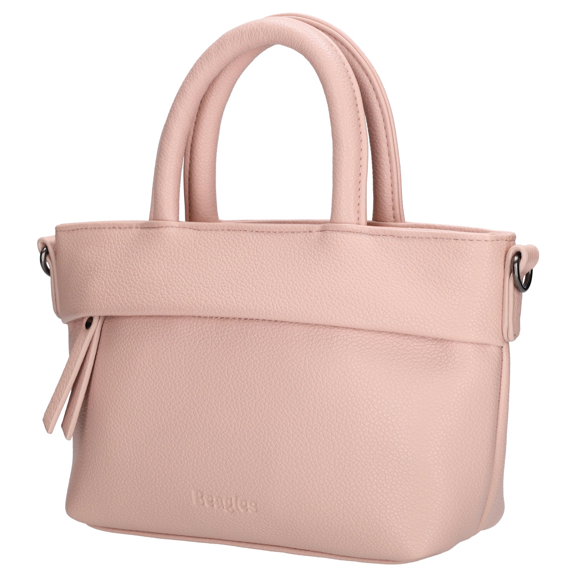 Handtasche 18x13cm in Altrosa aus Kunstleder - leder-accessoires.com