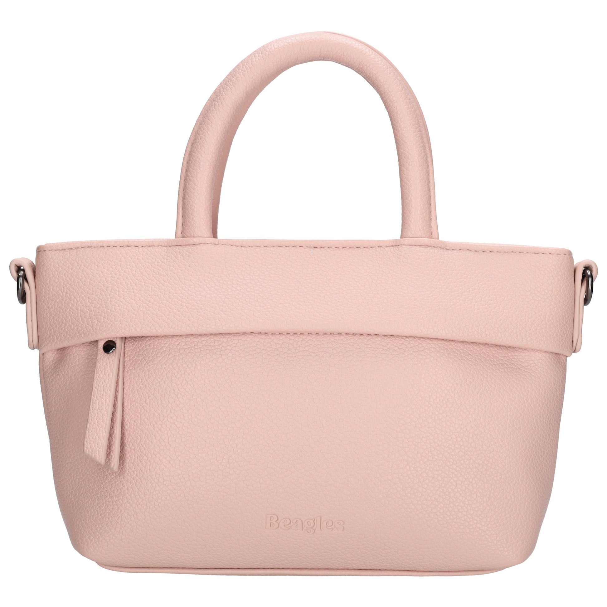 Handtasche 18x13cm in Altrosa aus Kunstleder - leder-accessoires.com