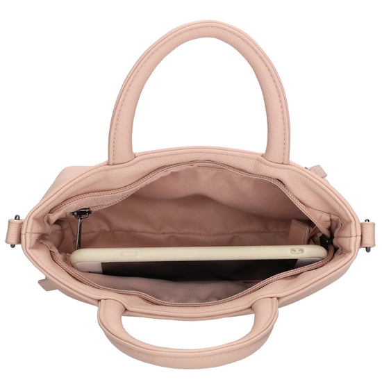 Handtasche 18x13cm in Altrosa aus Kunstleder - leder-accessoires.com