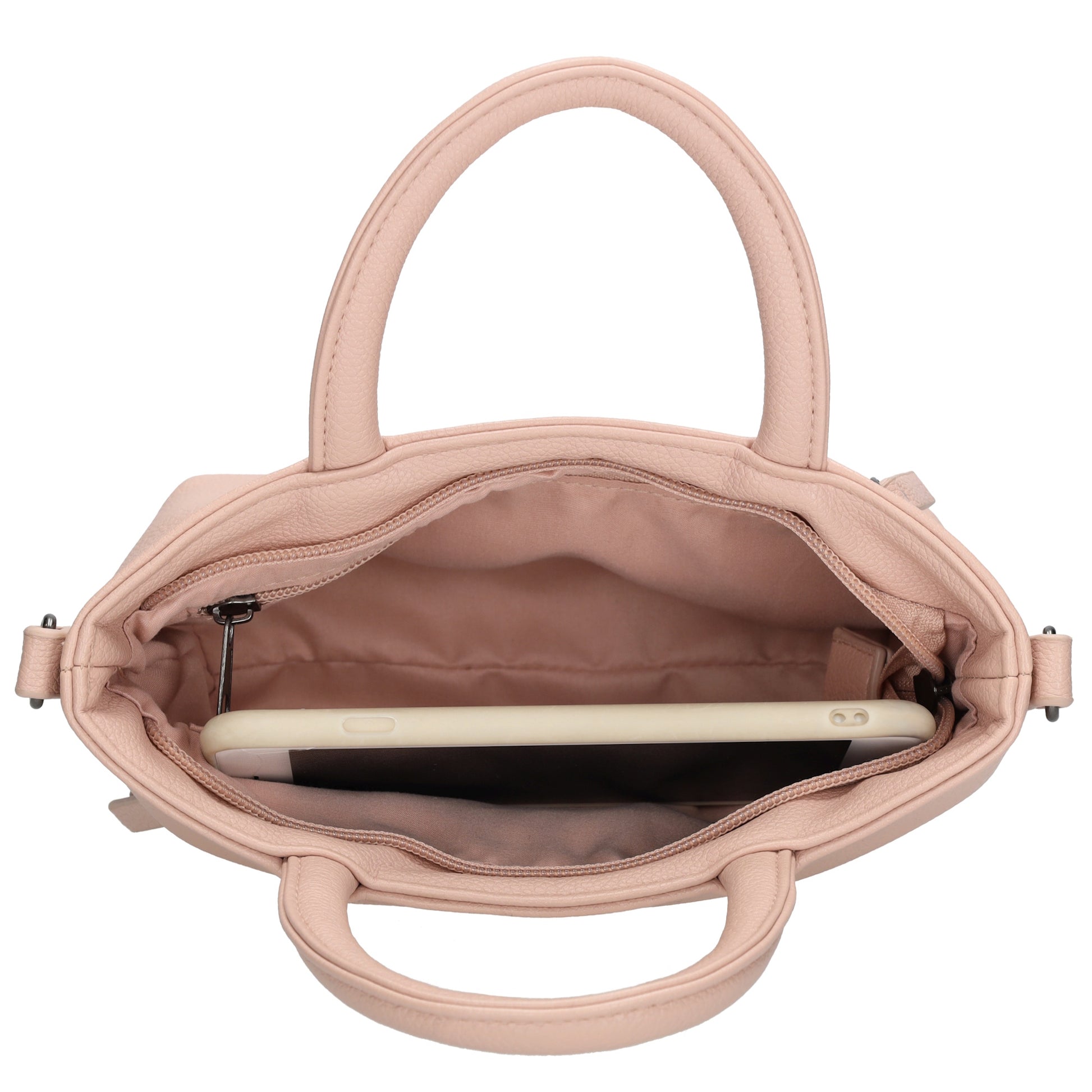 Handtasche 18x13cm in Altrosa aus Kunstleder - leder-accessoires.com