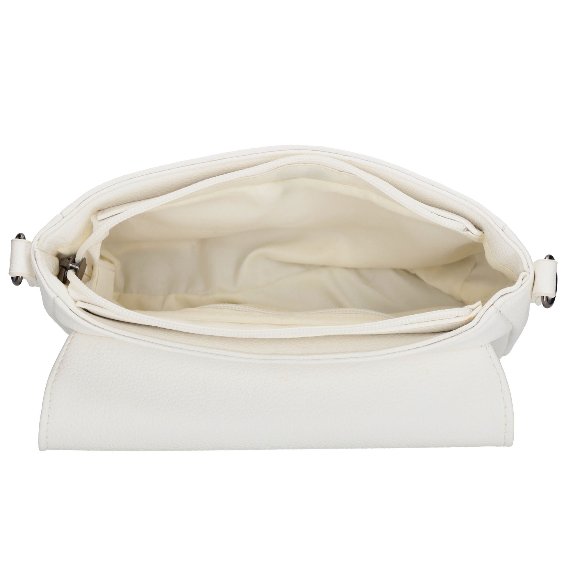 Schultertasche 25x12cm in Weiss aus Kunstleder - leder-accessoires.com