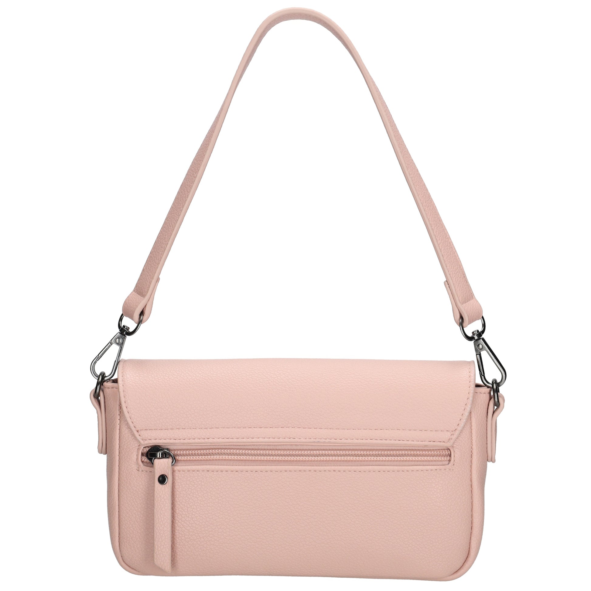 Schultertasche 25x12cm in Altrosa aus Kunstleder - leder-accessoires.com