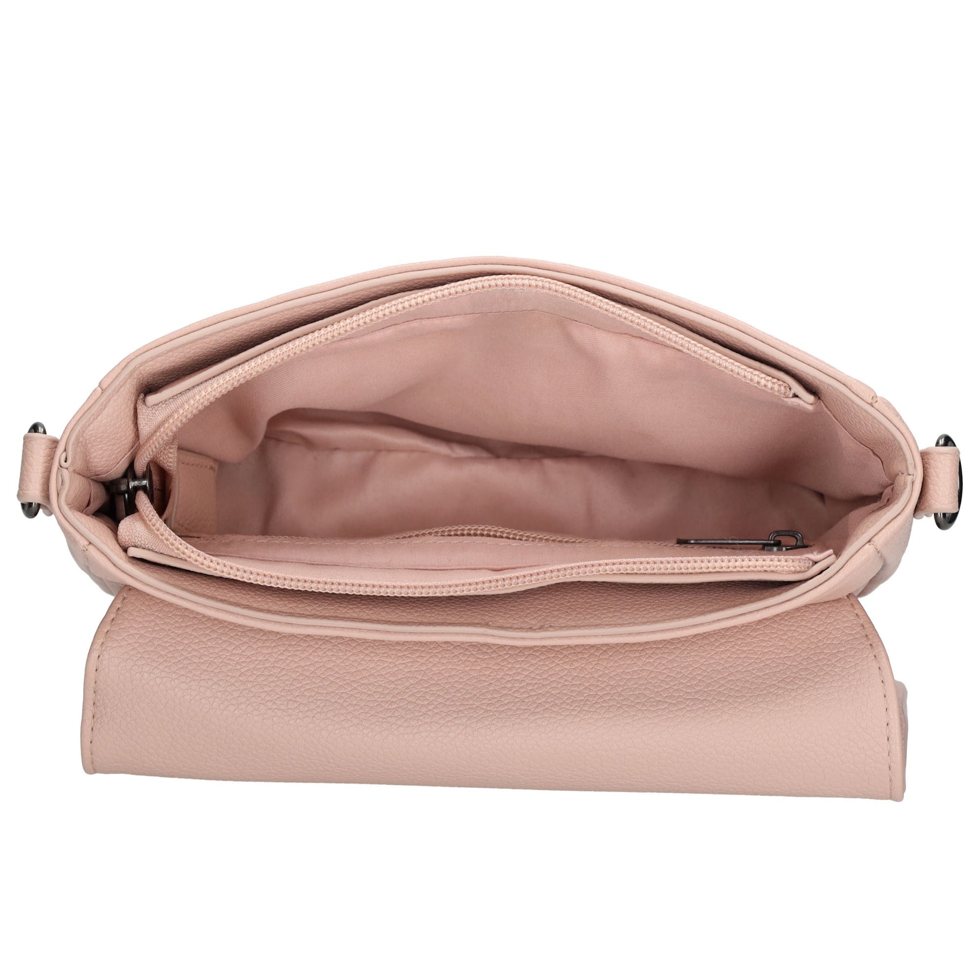 Schultertasche 25x12cm in Altrosa aus Kunstleder - leder-accessoires.com