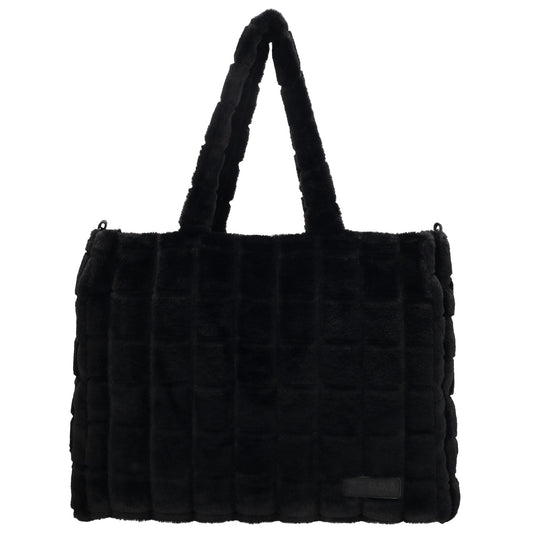 Shopper 32,5x39cm Schwarz in Fell-Optik - leder-accessoires.com