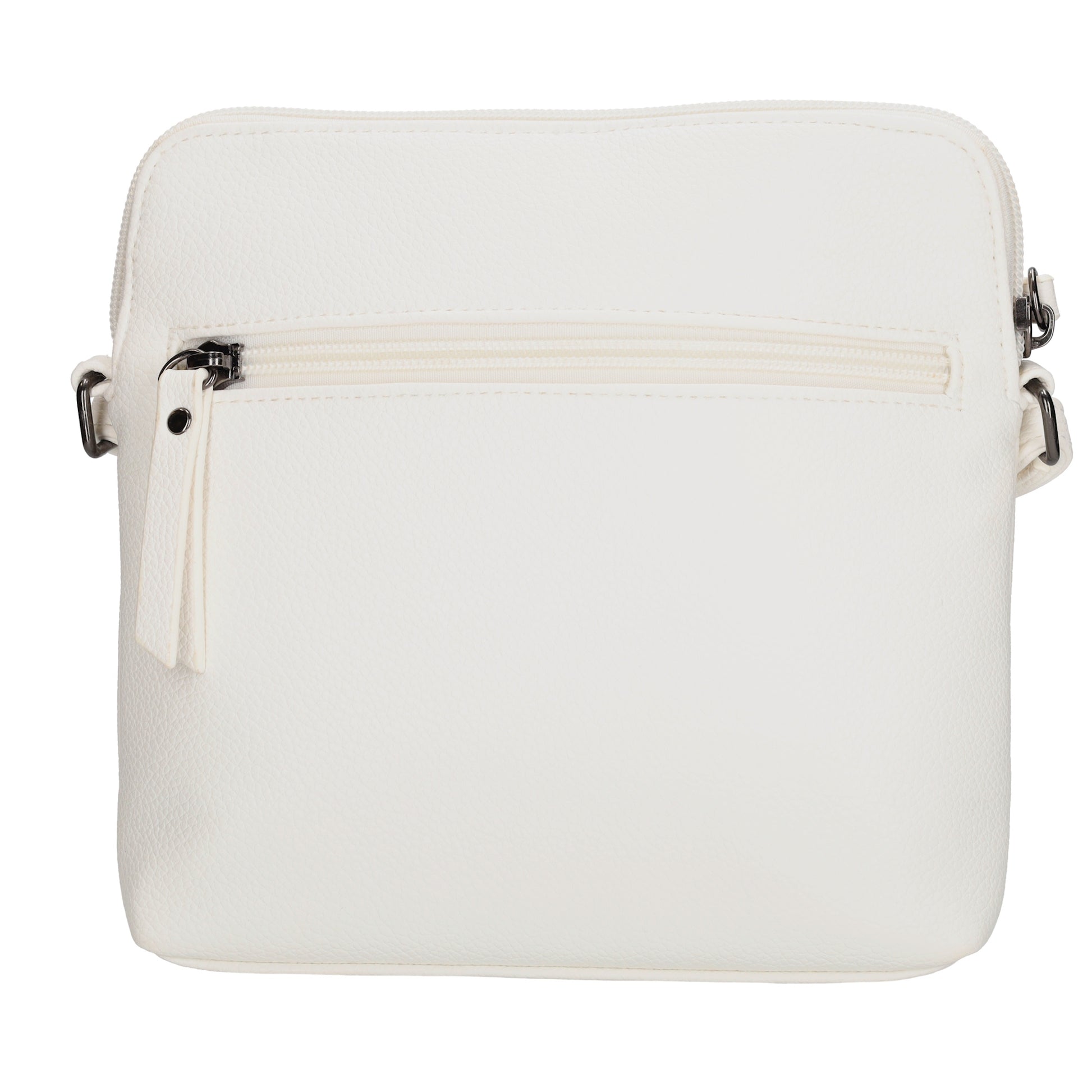 Umhängetasche 18x18cm in Weiß aus Kunstleder - leder-accessoires.com
