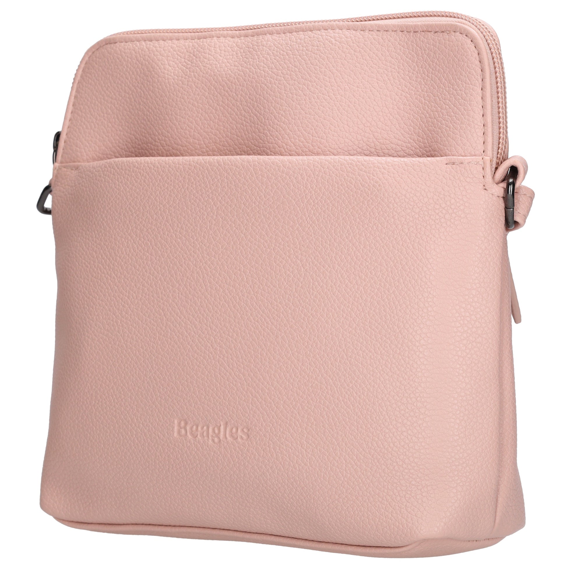Umhängetasche 18x18cm in Rosa aus Kunstleder - leder-accessoires.com